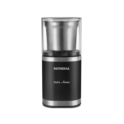 MONDIAL Moedor de Café Dolce Arome, Preto/Inox, 180W, 127V - MCF-01-BI
