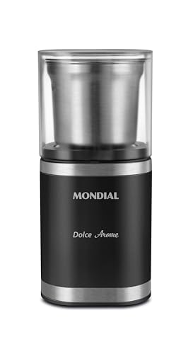 MONDIAL Moedor de Café Dolce Arome, Preto/Inox, 180W, 110V - MCF-01-BI