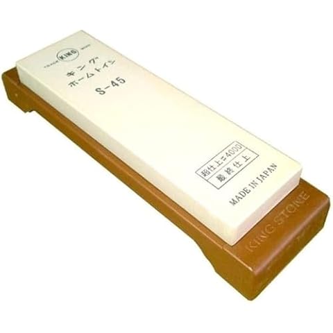 King 4000 Grit Sharpening Stone with Plastic Base Cover