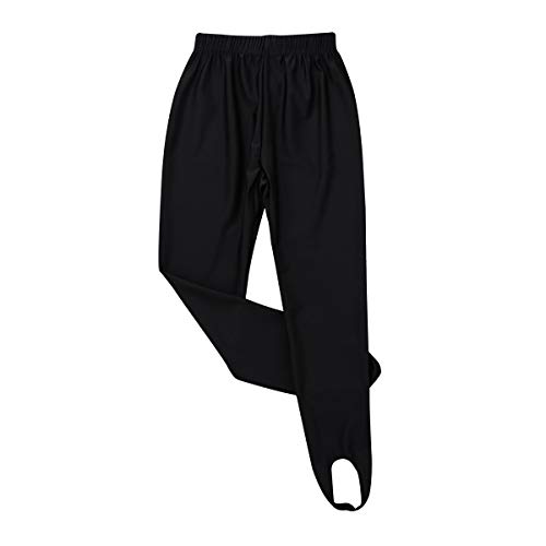 Yeeye Kids Girls Boys Stirrup Pantyhose Athletic Legging Pants Sports Yoga Workout Ballet Dance Tights Black 7-8 #TOP3