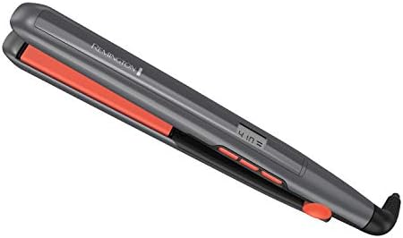 Remington S5500TA 1" Anti-Static Flat Iron with Floating Ceramic Plates and Digital Controls, Hair Straightener, Grey/Coral