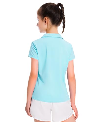 Image of KEREDA Girls Polo Shirts Golf Tennis School Uniform T Shirts Quick Dry Tops
