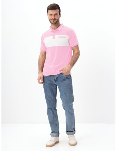 Mens Polo Shirts Short/Long Sleeve Casual Color Block Golf Polo T Shirt Stylish Contrast Collar Cotton Tops for Men3