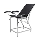 Gynäkologische Untersuchungsliege, Medizinischer Untersuchungsstuhl aus Edelstahl 304 Untersuchungsliege Operationstisch für Frauen Verstellbare Rückenlehne, für Krankenhaus, Schönheitssalon(B)