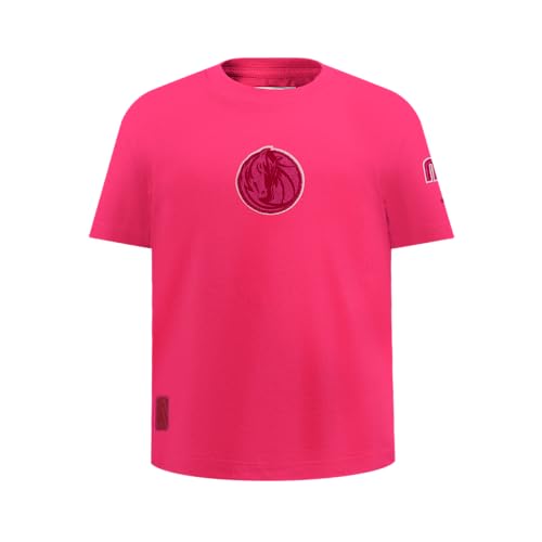 Camiseta NBA clásica rosa de niña en algodón de corte entallado
