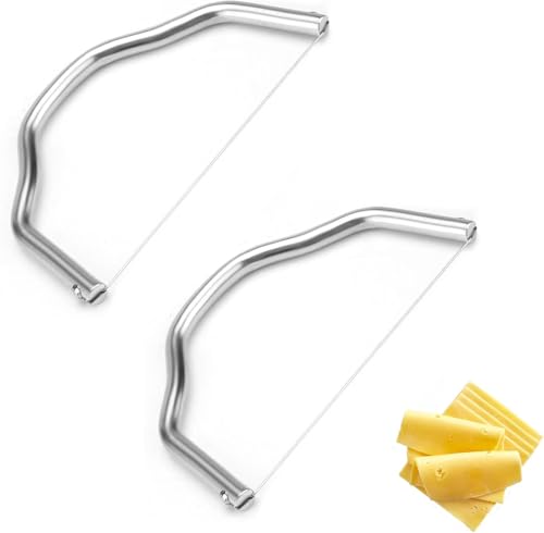 Daleweo Coupe-Fromage à Fil - Coupe-Beurre Universel 2-en-1 en Acier Inoxydable et Outil de...