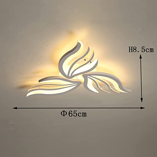 Plafonnier LED moderne en fleur, lampe encastrée variable à télécommande