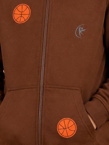 Image of Unisex Kids Solid Full Sleeve Zip Front Open Hooded Sweatshirt