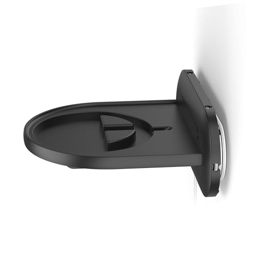 PlusAcc Wall Mount for Show 8 (2025 Release) & Show 11 & Nest WiFi - Space Saving Wall Holder Shelf Hanger for Speakers Less Than 15 lbs, Built-in Cable Management (Black)