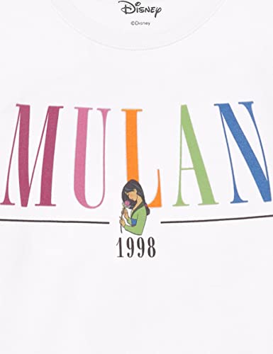Image of Disney Girl's Mulan 1998 Title Logo T-Shirt