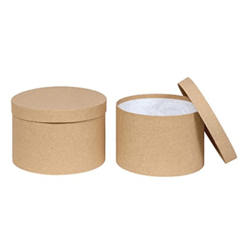 Selezione Cartoleria Varzi Dal 1956 Scatola Regalo Cappelliera Tonda Avana 27x18