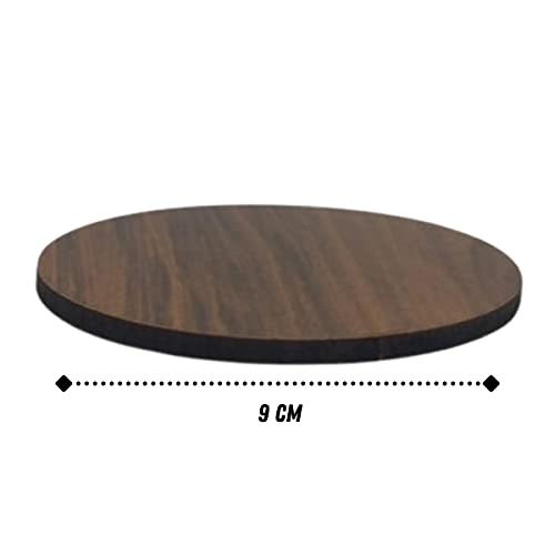8 Porta Copos bolacha descanso de copo apoio Madeira 4 Pecas 8cm