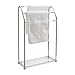 Organize It All 3 Bar Bathroom Towel Drying Rack & Holder with Shelf , Chrome, 62443W-1