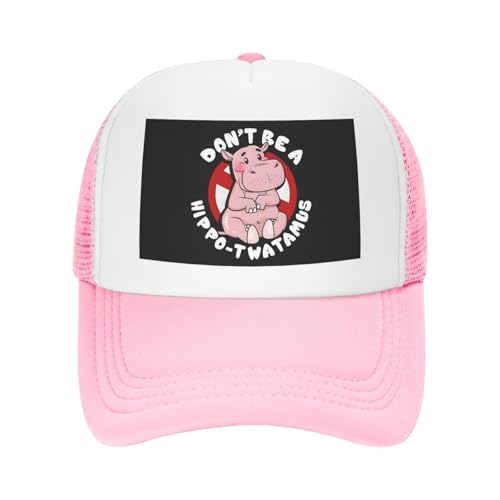 Dont Be A Hippo-twatamus Trucker Hat Snapback Mesh Baseball Cap Unisex2