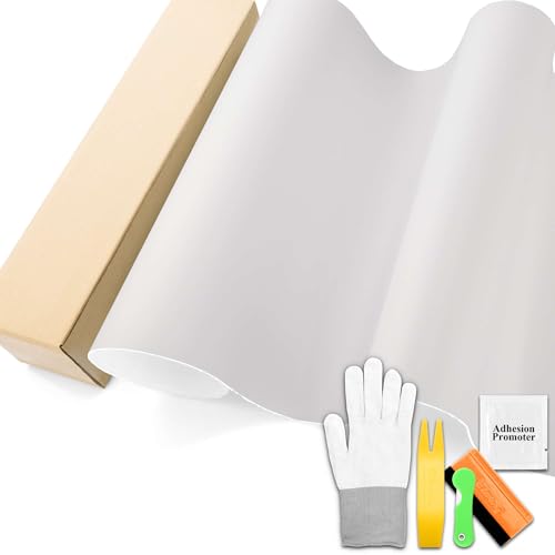 Film vinyle blanc ultra mat 4,8x1,5m pour covering de voiture sans bulles