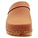 Bjork Maja Wood Open Back Leather Clogs (EU-40, Cognac)