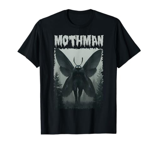 Mothman Cryptozoology Vintage Cryptid Graphic Maglietta