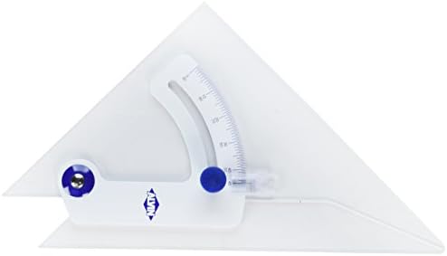 ALVIN Tru-Angle Adjustable Triangle 8" Model 108C Made of High Impact Acrylic with Aluminum Thumbscrew, Includes Nylon Storage Case, Perfect Tool for Students and Professionals - 8 Inches
