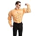 Spooktacular Creations Halloween Men's Muscle Suit, Tan Skin Muscle Shirt Costume, Funny Adult Costumes, Body Builder Costume for DressUp, Cosplay and Roleplay Party (Medium)