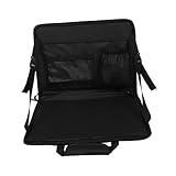 Cabilock Klappbarer Auto Lenkrad Schreibtisch mit PU Leder Tragbarer Laptop Halter und Sitzrücken Organizer mit Aufbewahrungstasche Vielseitig für Essen Arbeiten und Reisen Platzsparend und