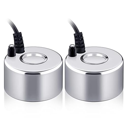 2 Pcs Mist Maker Fogger Small Ultrasonic Fog Machine Fountain Halloween Cauldron Mister Fogger Water Garden Pond Foggers Air Humidifier with 12 LED Light Flashes for Party (Without Light, Alloy)