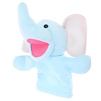 HEALSOPTHY Movable Mouth Elephant Hand Puppet for Soft Plush Storytelling Puppet with Animal Head Interactive Play Imaginative Educational Gift for Boys