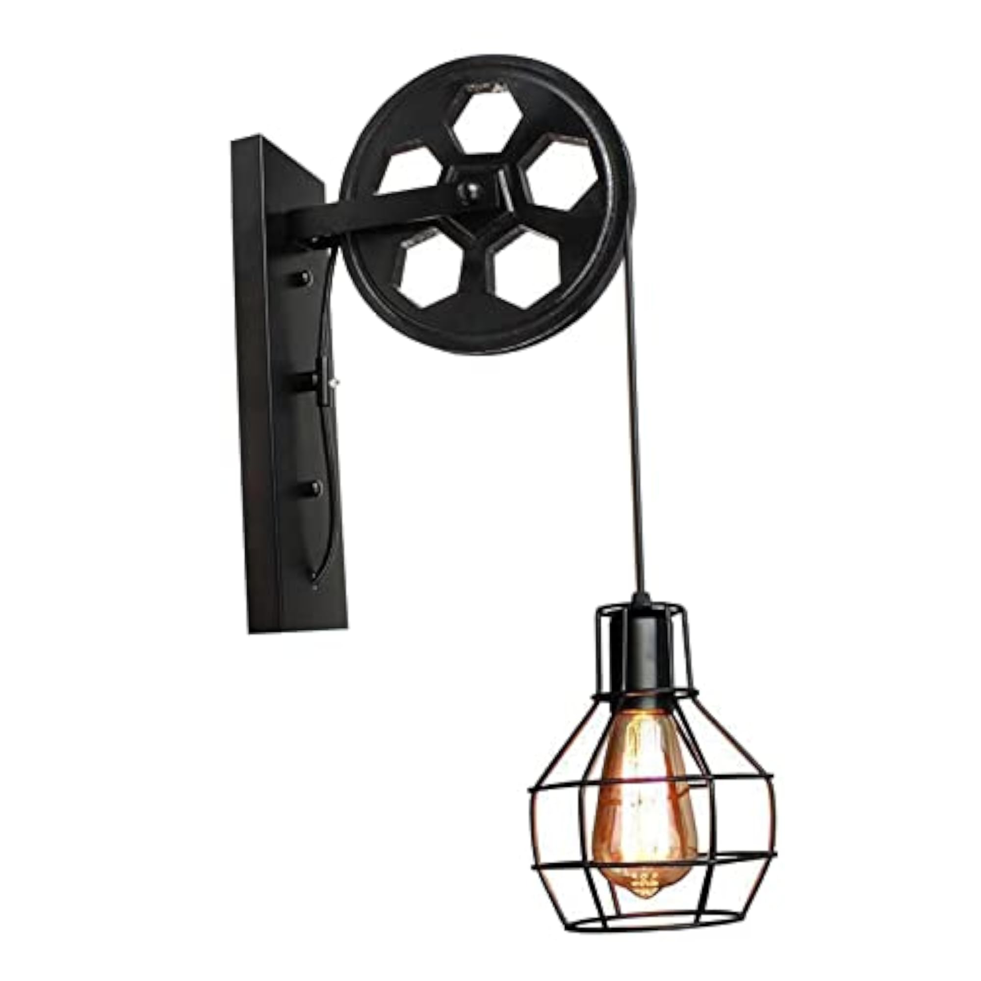 Wall Lamp Fixture Sconce E27 Kitchen Light Indoor Loft Decoration Black