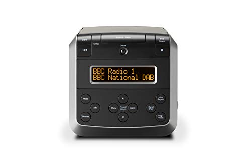Roberts Sound 48 DAB/DAB+/FM Radio Reloj estéreo con CD, Bluetooth, USB Playback/Carga, color negro