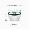 Anyday 4-Cup Glass Food Storage with Glass Lid, Round Deep Dish | Plastic-Free Meal Prep & Microwave Cookware | Stackable Airtight Storage Container with Vented Lid for Microwave-Safe Reheating #1