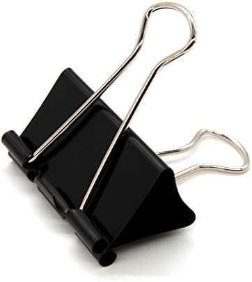 DSTELIN Large Binder Clips 1.6Inch (24 Pack), Big Paper Clamps Clips for Office Supplies, 1.6Inch/41mm Width, 0.7Inch/18mm Capacity, Black