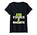 Femme Fondue De Raclette Cadeau Humour Fromage Savoyarde Tee T-Shirt avec Col en V