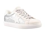 PARTY Women's Fashion Star Sneaker Lace Up Low Top Comfortable Cushioned Walking Shoes, Dale-Silver...