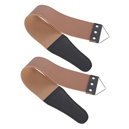 LIFKOME 2Pcs Dual Sided Shaving Strop Durable Razor Sharpening Tool for Home Use for Straight Razors and Traditional Shaving Father Day Present