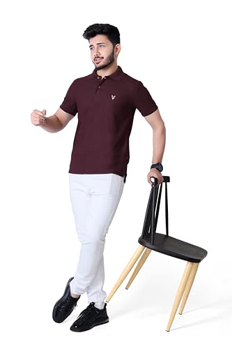 Image of Men's Premium Polo T-Shirt | Classic Collar | Smooth Finish | Half Sleeve Casual Wear (XS to 3XL)
