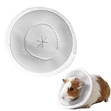 Hamster Recovery Collar Protection Cone After Surgery, Small Animals Adjustable Protection Collar for Rat Bird Rabbit Guinea Pig, Anti-Lick Anti-bite Pet Elizabeth Collar (Light Grey, L)
