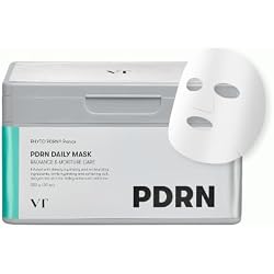 VT COSMETICS PDRN Daily Hydrating Mask, 30 Sheets | Vegan PDRN, Ceramide, Hyaluronic Acid & Panthenol, Ultra-Thin Moisturizing, Glass Skin & Daily Hydration, Korean Skincare
