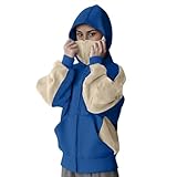 Felpa con cappuccio da donna con cerniera intera, doppio cappuccio, da viaggio, a maniche lunghe, calda, atletica, allenamento, unisex, per l'inverno, Ca-blu, XL