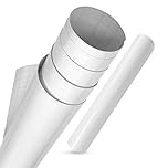vgoltd Furniture Stickers Gloss Self Adhesive Vinyl Wrap Sticky Contact Paper Roll for Kitchen Countertop Cupboard Cabinets Wardrobe & Tabletops (White, 60 x 200 cm)