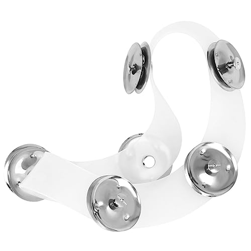 SUPVOX Cymbals Ring Mountable Hi Hat Tambourine with Jingles Double Row Bell Cymbal Replacement Accessories for Drum Set