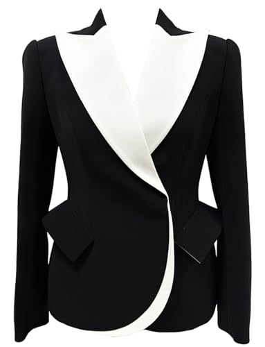 Veste de costume à revers pour femme | Manteau de smoking raffiné