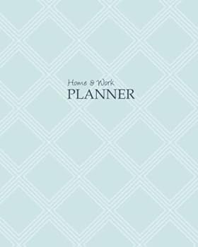 Paperback Home & Work 8x10 Weekly Planner, Teal Diamonds: Combine Your Home and Work Schedules Into One Planner Book