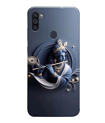 Image of Lord Krishna 3D Effect Printed Hard Back Case Cover Compatible for Samsung Galaxy M12 / Samsung F12 / Samsung A12 (Multicolor) - D1661