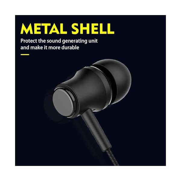 2 Pack for Earbuds with Microphone, 3.5mm Jack in-Ear Headphones, Powerful Bass and Clear Audio, with Microphone Volume Control, All Devices for Android & Laptops - Image 7