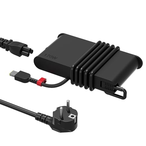 PowerPortnerLink Cargador Slim 170W Compatible con Lenovo Legion Slim 5 5P S7 5i Yoga Pro 7 IdeaPad Pro 5 ThinkPad P1 P50 P51 P52 P53 P70 P71 P73 P16 P15 T15g X1 Extreme LOQ 15 16 Laptop