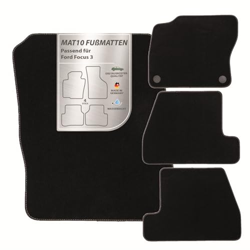 Tapis de sol en velours Ford Focus MK3 : lot de 4 tapis de voiture sur mesure