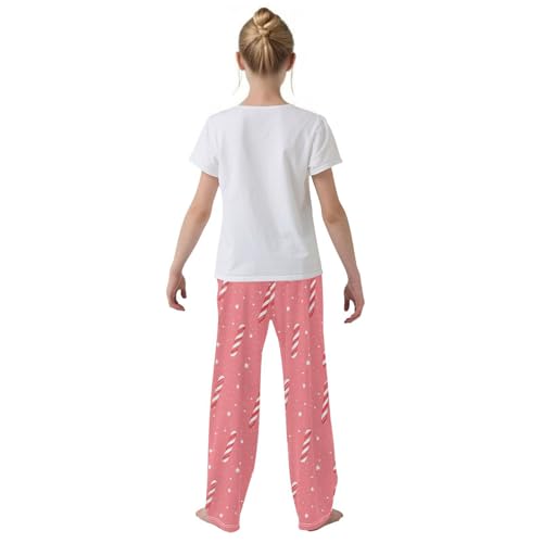Pajama Bottoms, Candy Canes Pajamas Pant Sleep Long Pants Cartoon Xmas Lounge Wear Sleepwear Soft Pjs3