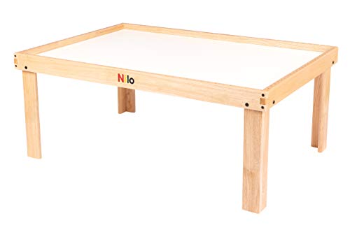 Exclusive NILO N51 Play Kid's Table Compatible with Legos, Duplo, Trains, Games, Building, Lincoln Logs Safe Fun for Children Educational Toy Board Durable (Accessory Holes, 32x48x20)
