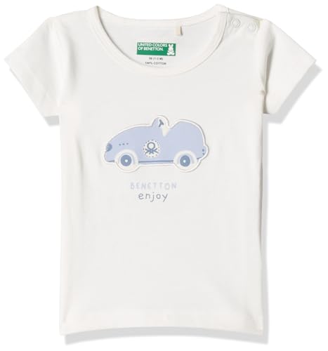 Image of UNITED COLORS OF BENETTON Baby Boy Cotton Striped Regular Fit T-Shirt
