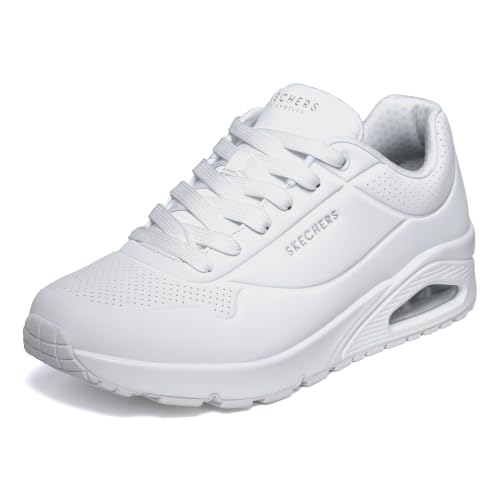 Skechers Herren Uno Stand On Air Turnschuhe, White Durabuck / Mesh, 45.5 EU – Ansicht 1
