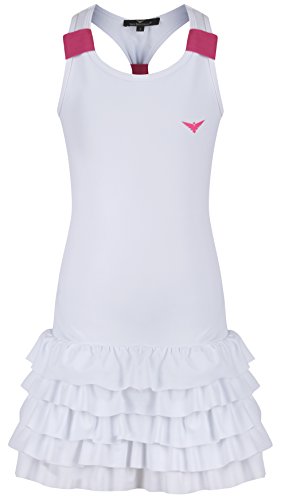 Robe de tennis blanche fille et vêtements de sport enfants